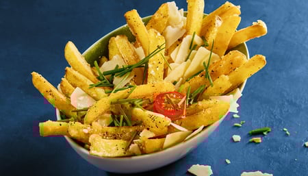 GARLIC CHEESE FRIES ·